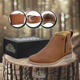 Bota Zavu Casual Masculina Couro Legítimo Ortopédica + 3 Brindes